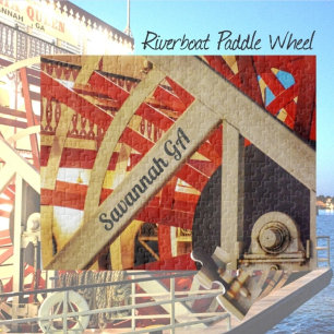 Riverboat Paddle Wheel Savannah Georgia Photograph Jigsaw Puzzle