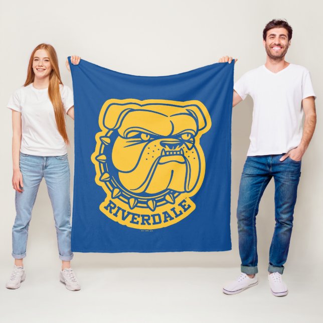 Riverdale Bulldog Head Fleece Blanket (In Situ)