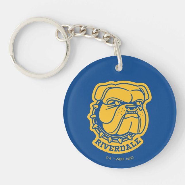 Riverdale Bulldog Head Keychain (Front)