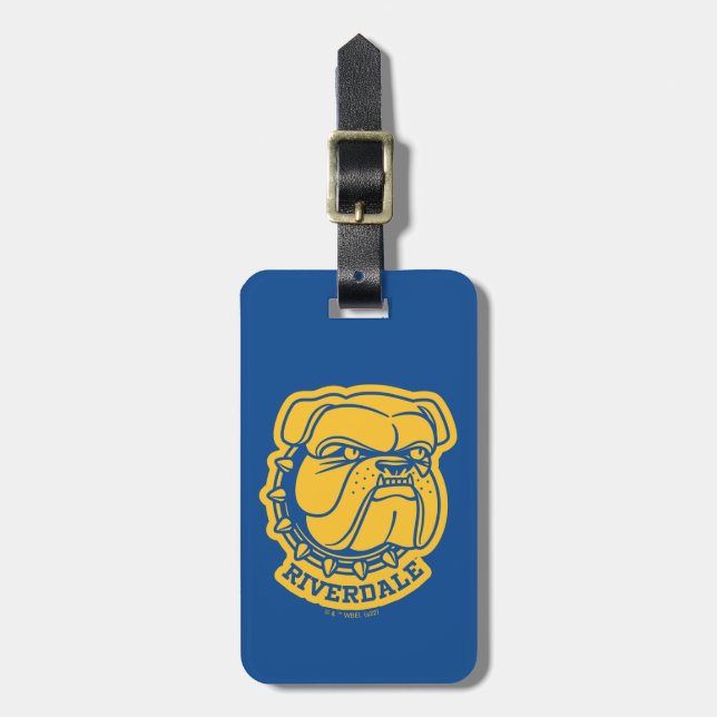 Riverdale Bulldog Head Luggage Tag (Front Vertical)
