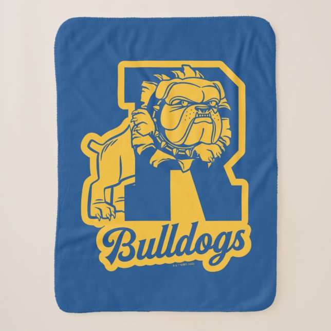 Riverdale Bulldogs Letterman Sherpa Blanket (Front)
