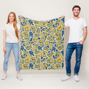 Riverdale Football and Cheer Pattern Fleece Blanket