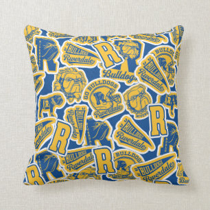 Riverdale Football and Cheer Pattern Throw Pillow