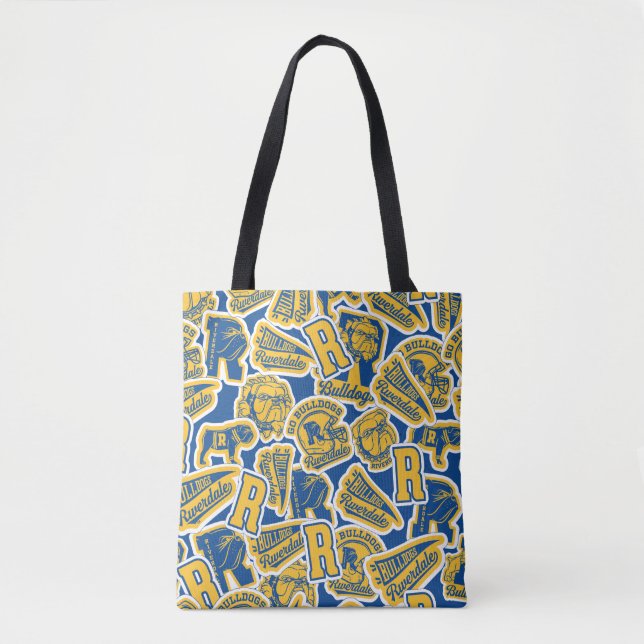 Riverdale Football and Cheer Pattern Tote Bag (Front)