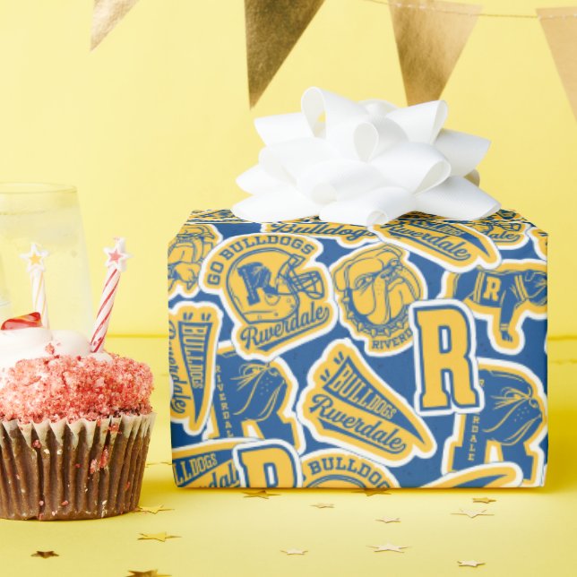 Riverdale Football and Cheer Pattern Wrapping Paper (Birthday Party)