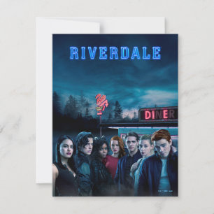 Riverdale Outside Pop's Diner Poster Card