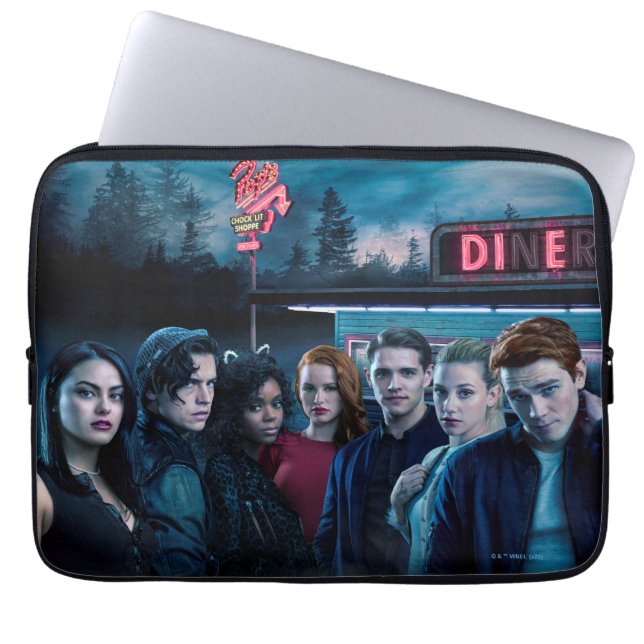 Riverdale Outside Pop's Diner Poster Laptop Sleeve (Front)