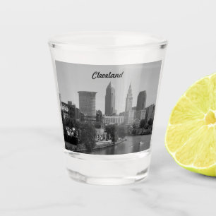 RiverFront View BW Cleveland Shot Glass
