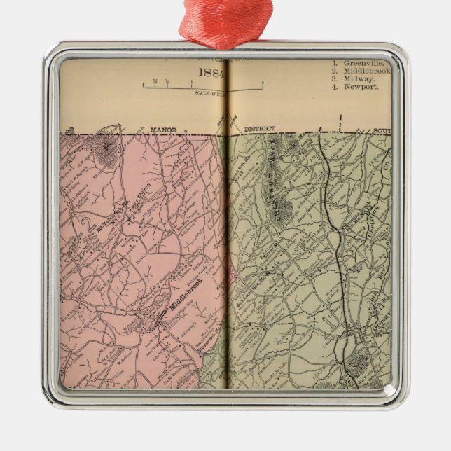 Riverheads, Augusta County Metal Ornament (Front)