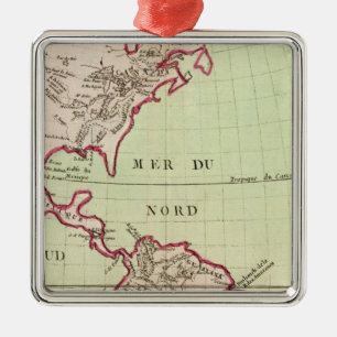 Rivers and Mountains of the Americas Metal Ornament