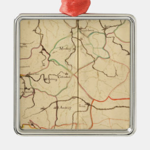 Rivers and Valleys of Germany Metal Ornament