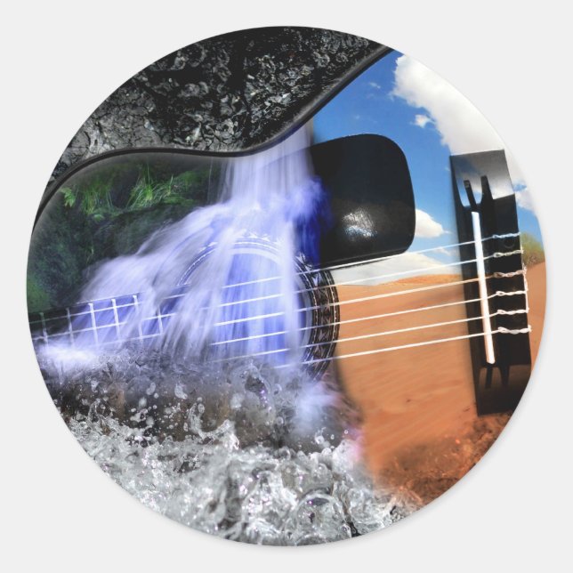 Rivers in the Desert Classic Round Sticker (Front)