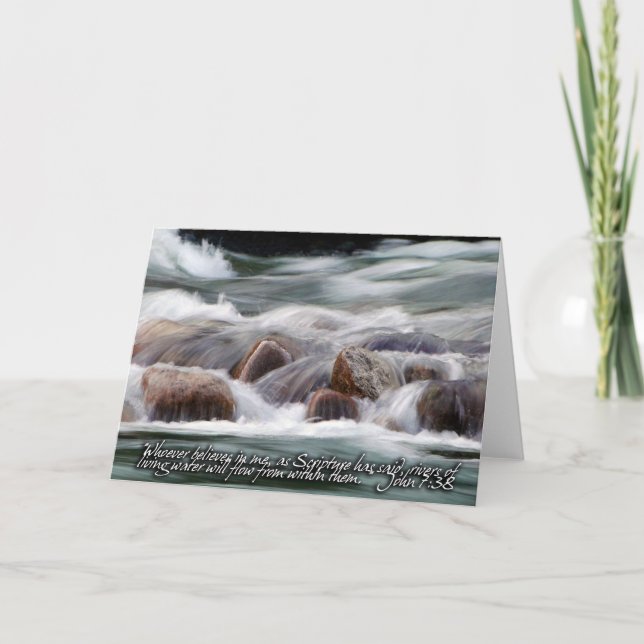 Rivers of Living Water Inspirational Card (Front)
