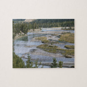 Rivers run through a lowland section of Jasper Jigsaw Puzzle