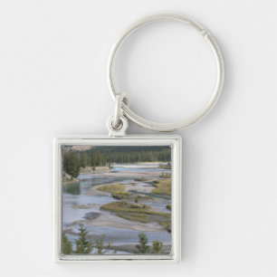 Rivers run through a lowland section of Jasper Keychain