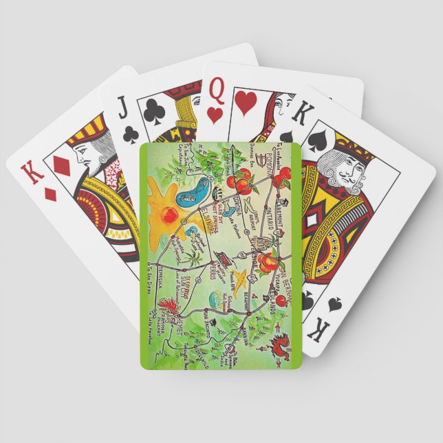 Riverside CA Colorful Playing Cards (Back)