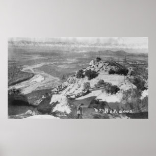 Riverside, CA Mt. Rubidoux Aerial View Poster