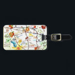 Riverside CA Vintage Map  Luggage Tag<br><div class="desc">An old colourful  postcard from Riverside area in  southern California repurposed!</div>