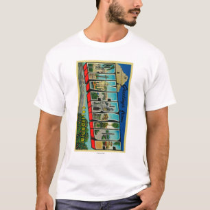 Riverside, California - Large Letter Scenes T-Shirt