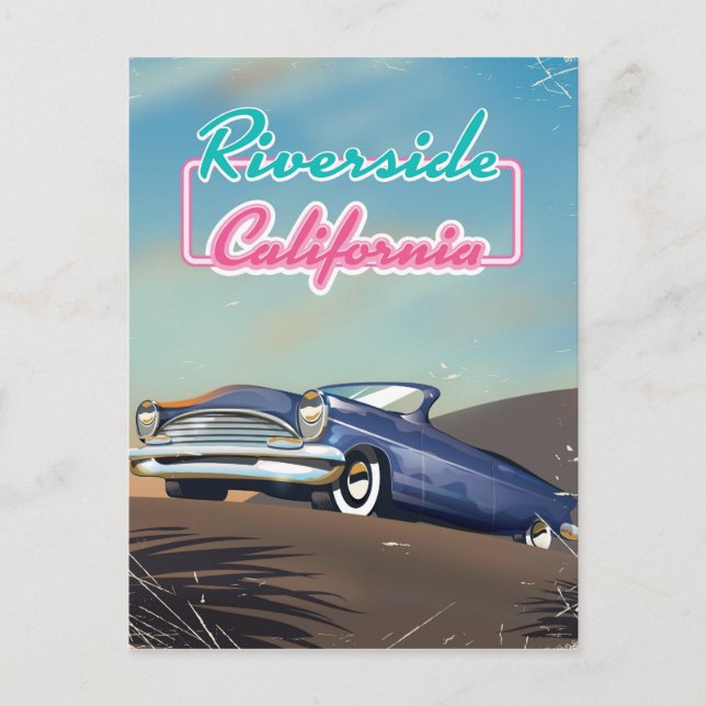 Riverside California travel poster Postcard (Front)