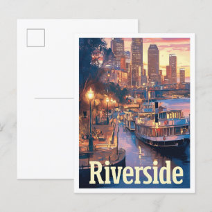 Riverside California USA Art Vintage Travel Postcard