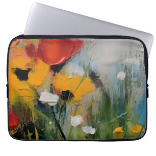 Riverside – Expressive Abstract Meadow Laptop Sleeve