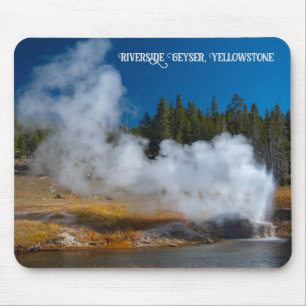 Riverside Geyser Eruption Yellowstone Mouse Pad