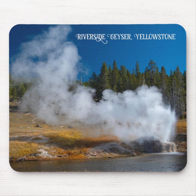Riverside Geyser Eruption Yellowstone Mouse Pad (Front)