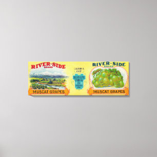 Riverside Grape LabelOntario, CA Canvas Print