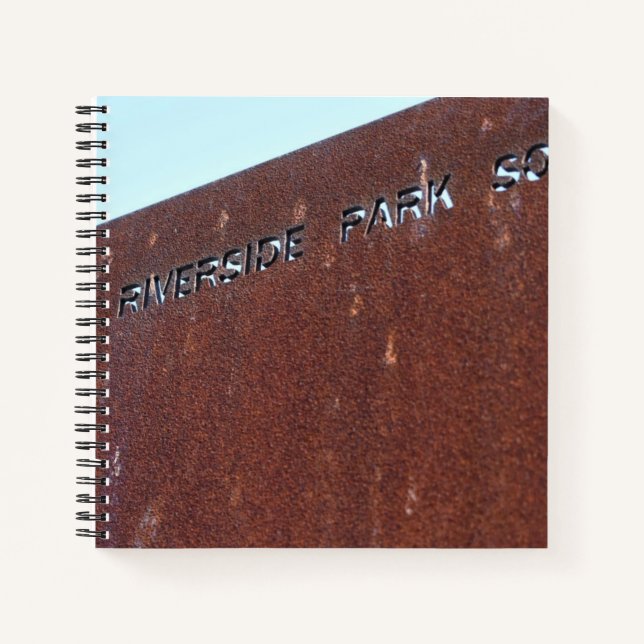 Riverside Park South Rusty Sign New York City NYC Notebook (Front)