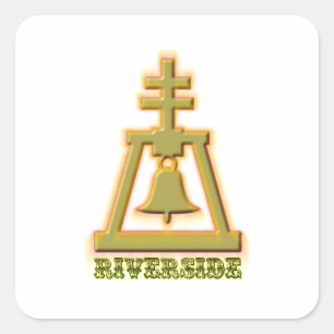 Riverside Raincross Square Sticker