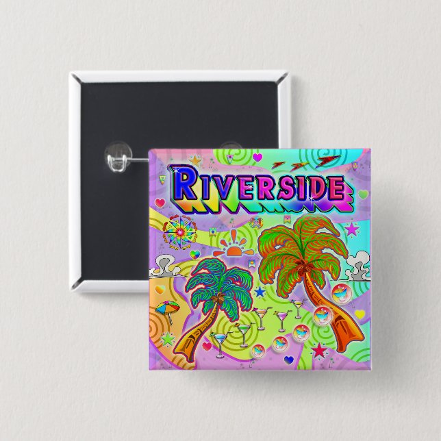 Riverside Vacation Target Button (Front & Back)