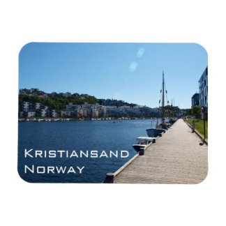 Riverside View In Kristiansand, Norway Magnet