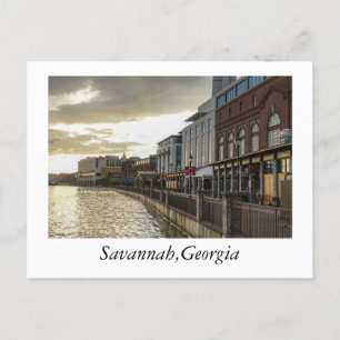 Riverwalk at Savannah Georgia Postcard