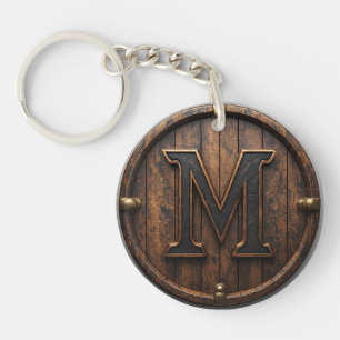 Rivet en laiton emblème en bois monogramme M 🔑