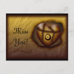 Riveted Heart, customiseable postcard