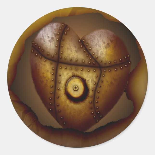 Riveted Heart, sticker (Front)