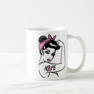Riveter Hope Fighting Breast Cancer Awareness Wome Coffee Mug
