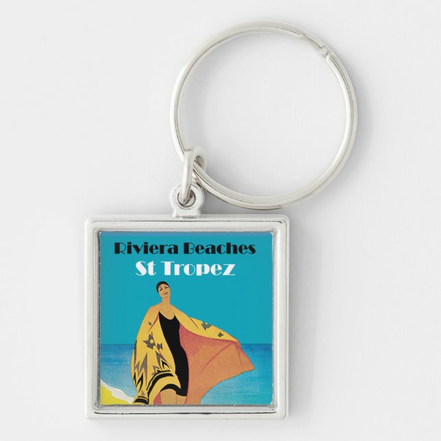 Riviera Beaches ~ St Tropez Keychain (Front)