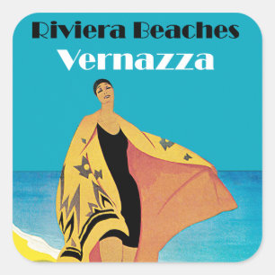 Riviera Beaches ~ Vernazza Square Sticker