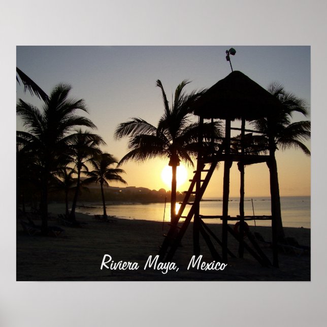 Riviera Maya Cancun Mexique Caraïbes mer Poster (Devant)