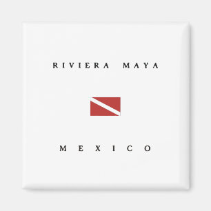 Riviera Maya Mexico Scuba Dive Flag Magnet