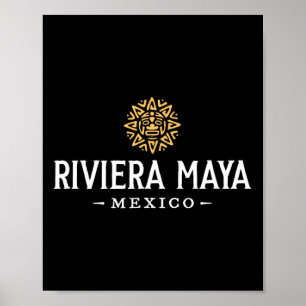 Riviera Maya Mexico Vintage Sun Beach Vacation Sou Poster