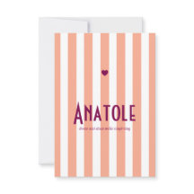 Riviera Peach and Plum Birth Announcement