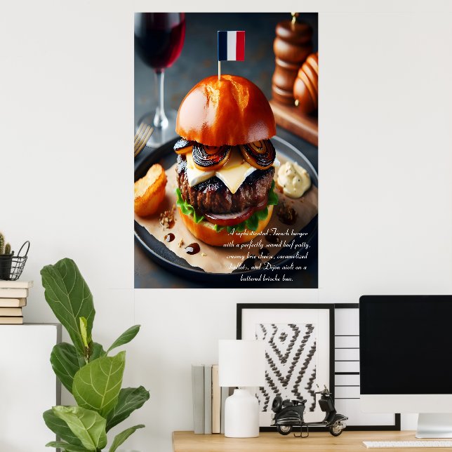  Riviera Rhapsody Burger 24x36 Poster (Home Office)