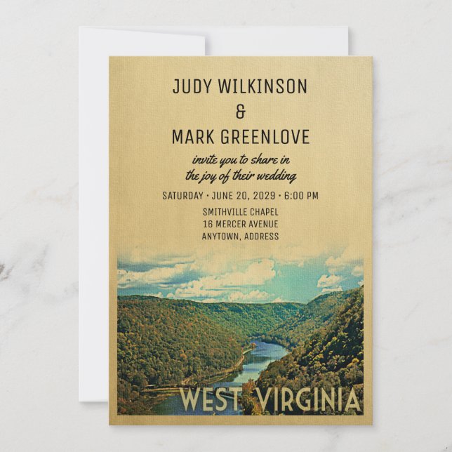 Rivière de la Faire-part de mariage de Virginie-Oc (Devant)