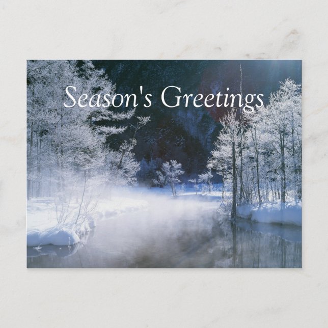 Rivière d'hiver - cartes postales personnalisables (Devant)