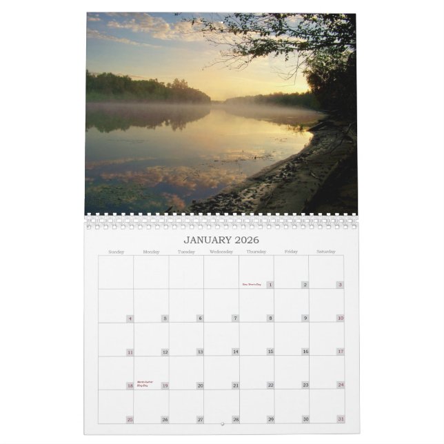 Rivière espagnole, Massey, DESSUS, calendrier 11" (Jan 2026)