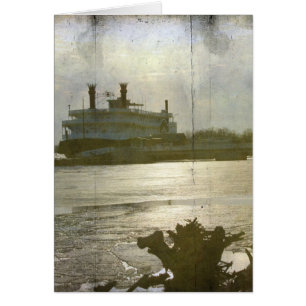 Rivière Mississippi Coucher de soleil d'hiver Tout