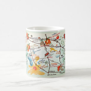 Rivière, Mug de Californie à main colorée